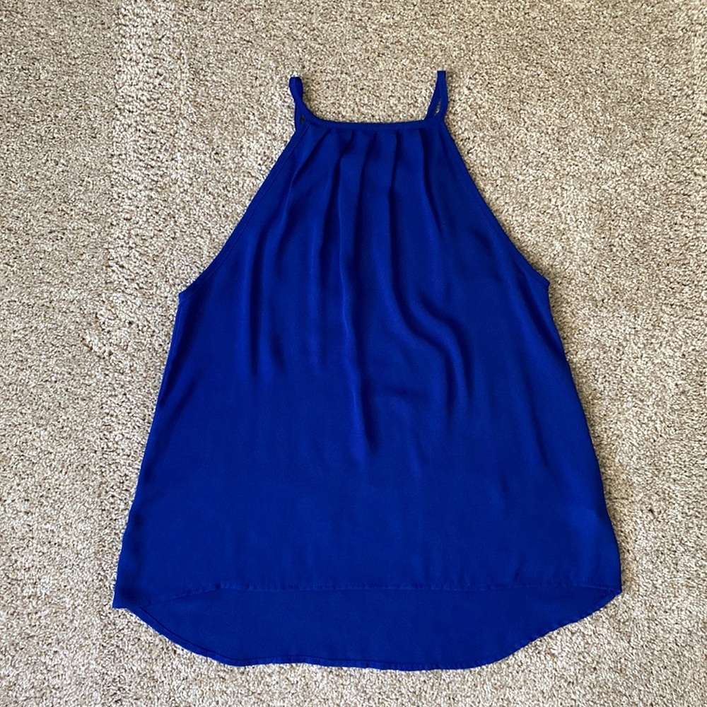 Windsor High Neck High Low Blouse Tank